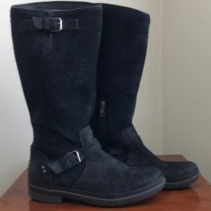 UGG BOOTS tall leather boots Sz 9 PRE-OWNED
